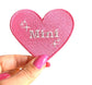 Matching Patches, Mama & Mini Heart Iron on Appliques, Embroidered