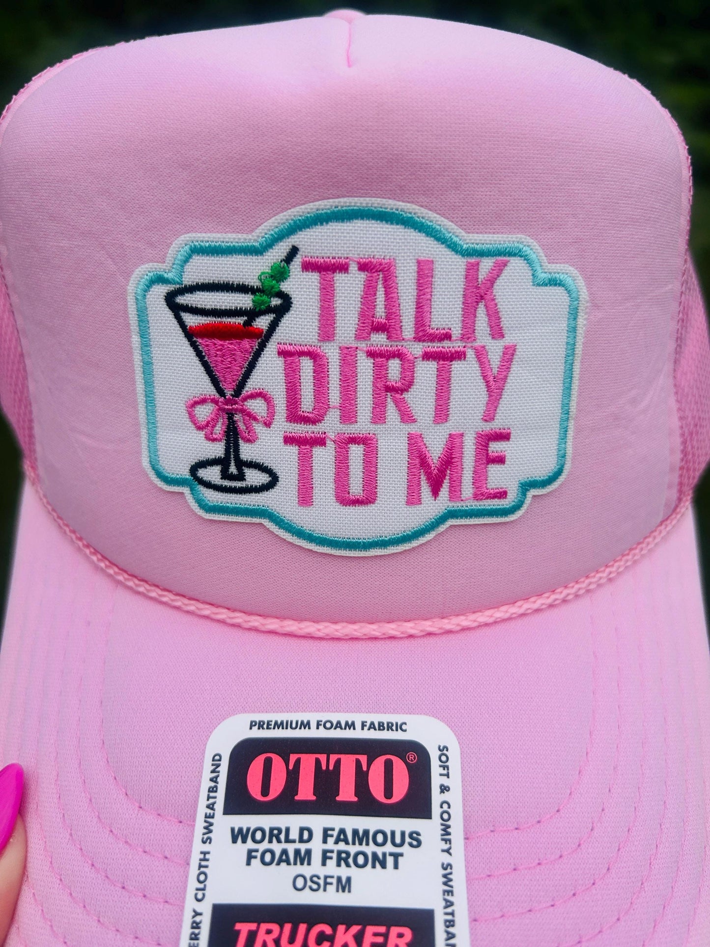 Talk Dirty To Me Martini Patch: Iron On Applique
