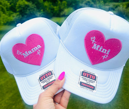 Mama and Mini Trucker Hats, Mother Daughter Hats, Mom's Weekend Hats