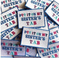 Funny 'Sister's Tab' Iron On Patch: Trucker Hat Patch