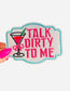 Talk Dirty To Me Martini Patch: Iron On Applique