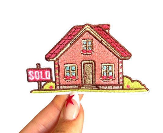 Realtor Iron On Patches, House Patch, Sold Iron On Patch, Trucker Hat Accessories, Realtor Hat Patch, Realtor Patches