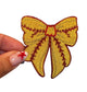 Softball Mama Iron-On Patch: Embroidered Chenille Applique