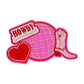 Western Iron On Patches: Cowgirl, Howdy, Y'all
