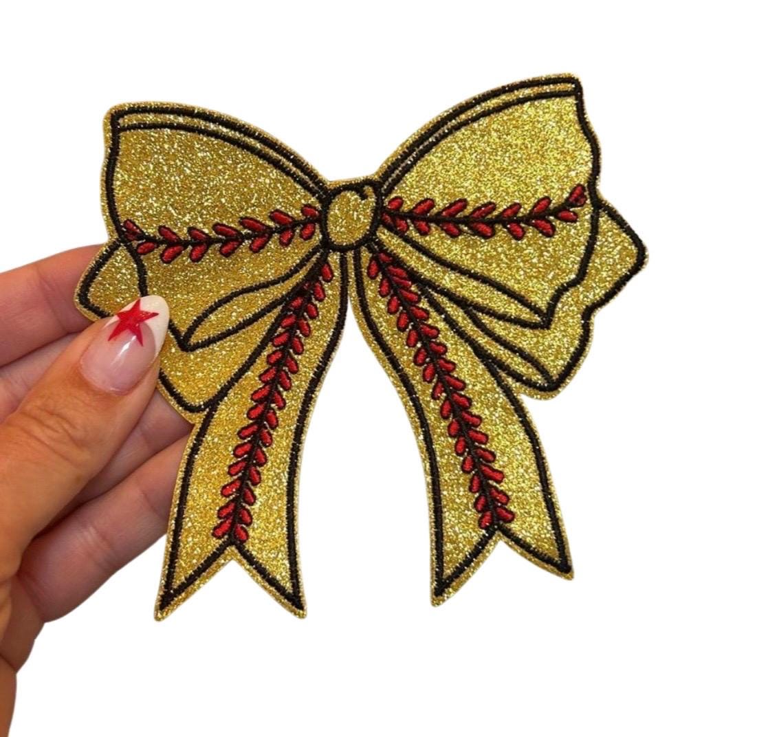 Softball Mama Iron-On Patch: Embroidered Chenille Applique