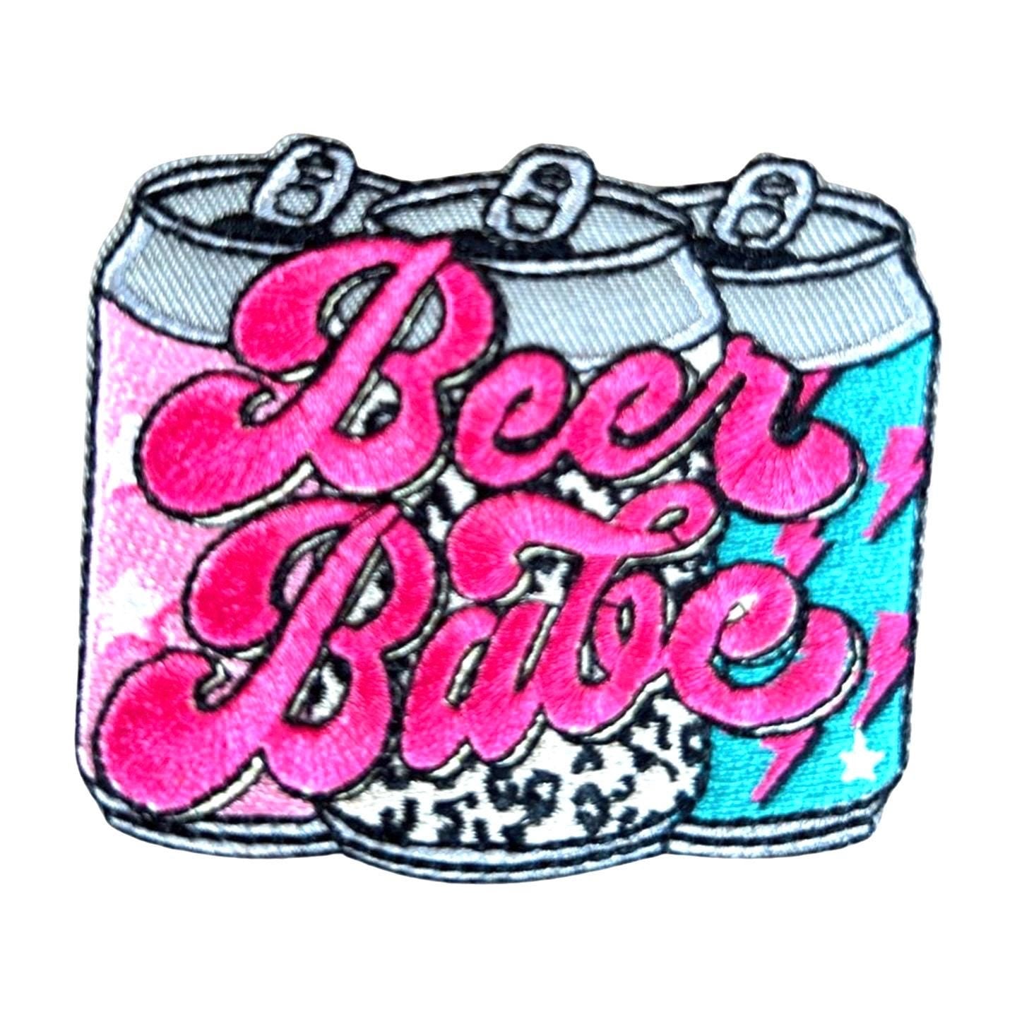 Beer Babe Iron-On Patch: Retro Alcohol Patch for Jackets & Bags