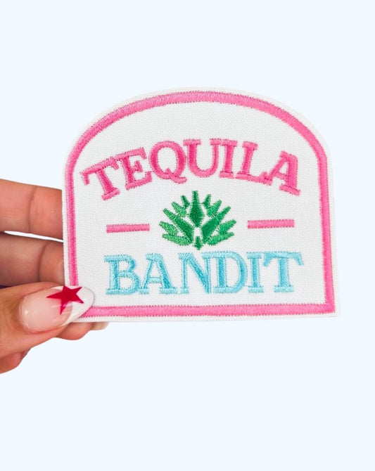 Tequila Bandit Iron On Patch: Adult Beverage DIY Hat Bar