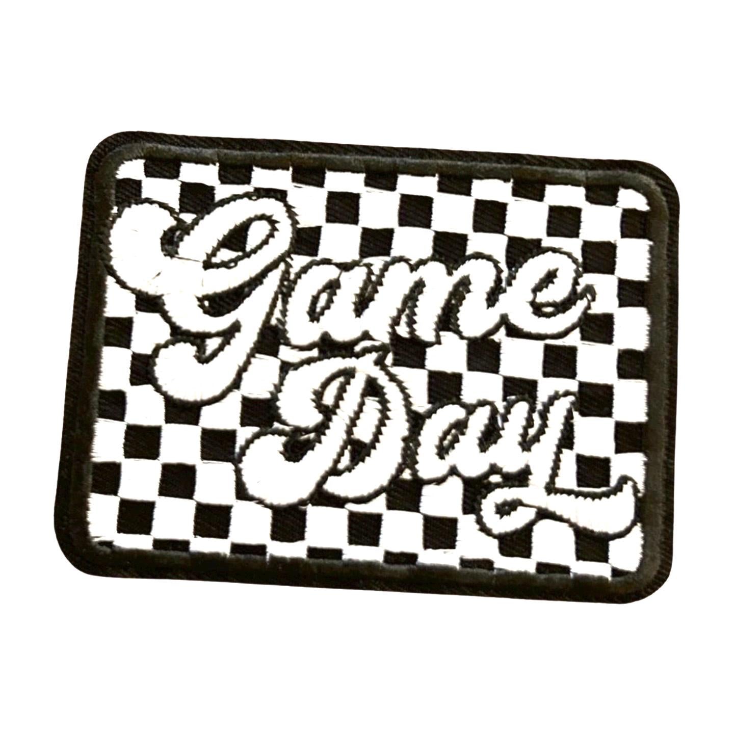 Game Day Iron On Embroidered Patch: Sports Fan Apparel
