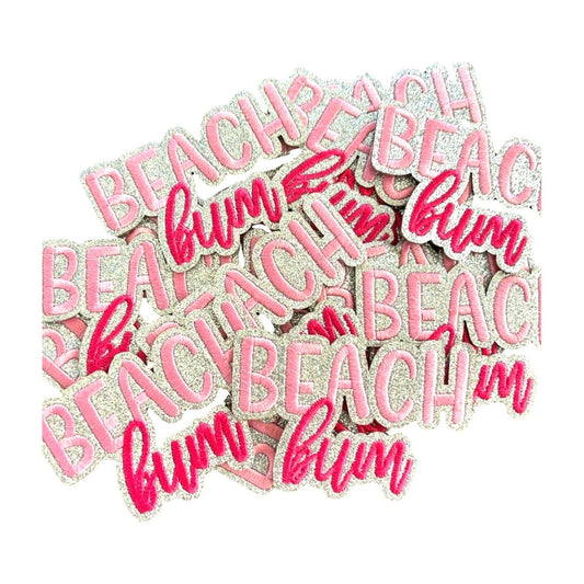 Retro Beach Bum Iron On Patch: Trendy Applique