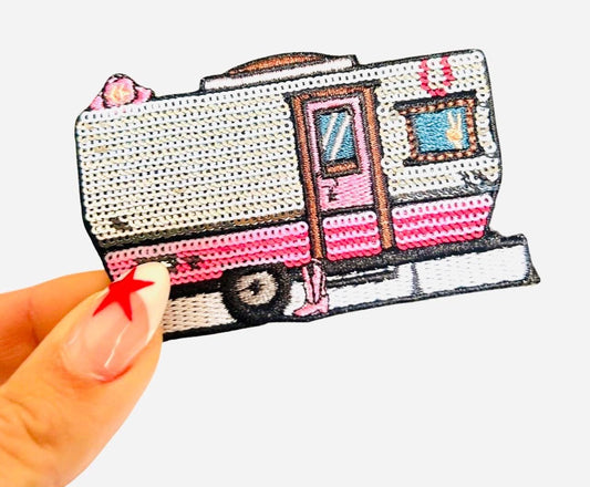 Retro Camper Iron On Patch: Glamping Camping Patches