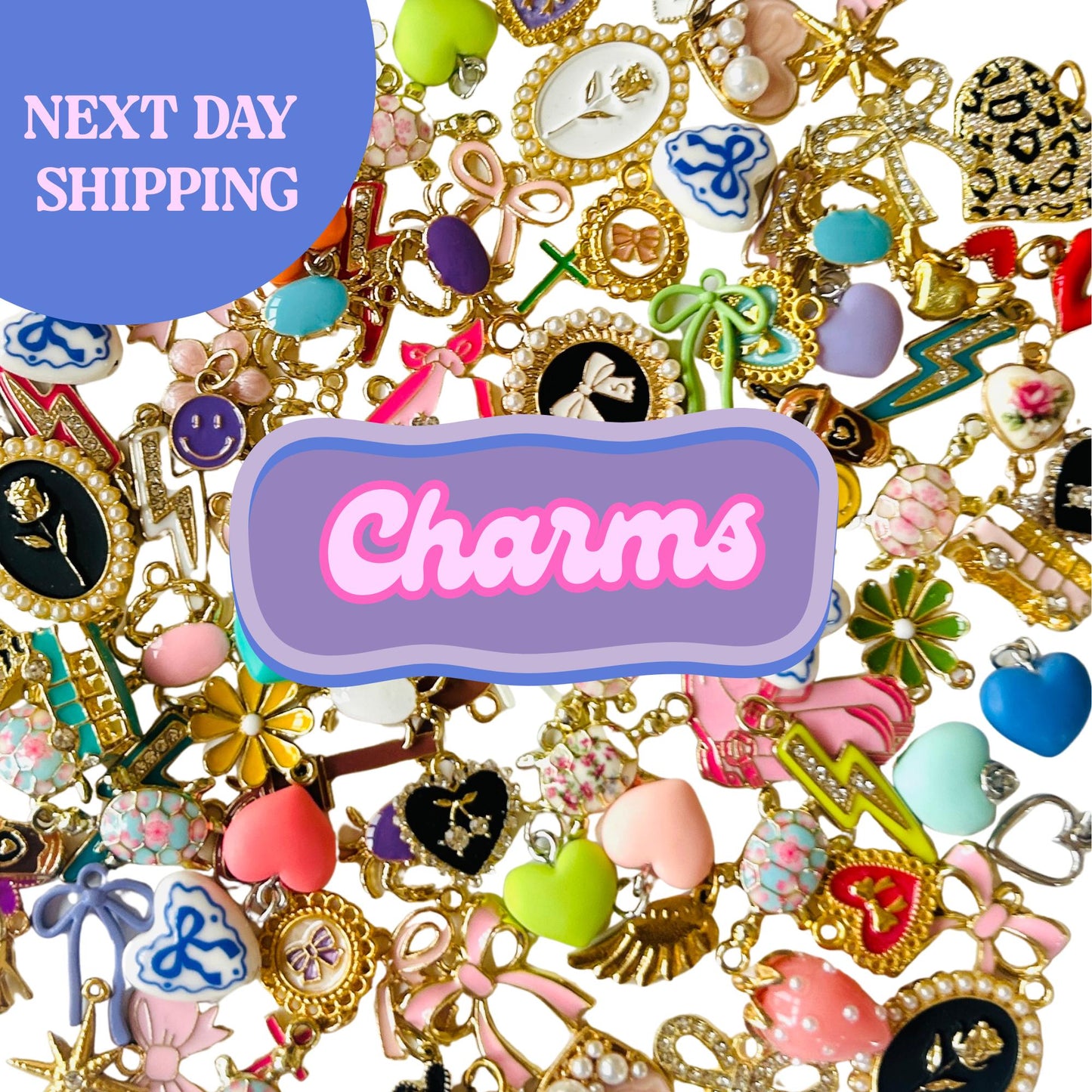 Assorted Charms Bulk Mix: Gold & Zinc Alloy DIY Jewelry