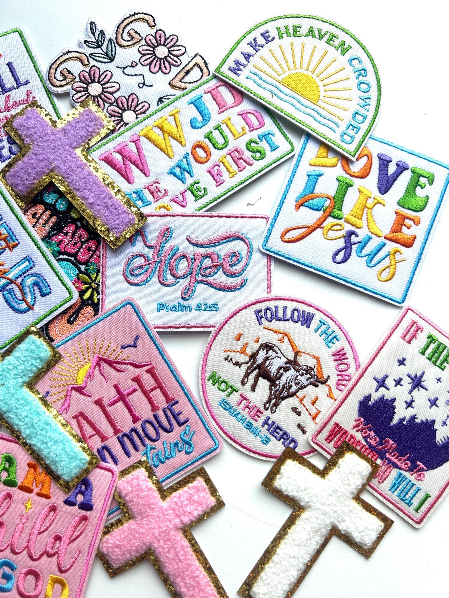 Christian Patches, God is Good Iron on Patch, Jesus Patches, Spiritual Iron On Patches, Faith Iron On Patches, Mystery Bag of Patches