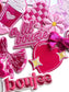 Pink Iron-On Patch Mystery Bag: Girly Embroidered & Sequin Patches