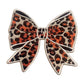 Leopard Print Bow Patch, Bow Iron On Patch, Orange Animal Print Patch, Animal Print Bow Patch, Bow Iron On Patch