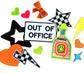 Out of Office Embroidered Patch - Funny Iron On Vacation Patches