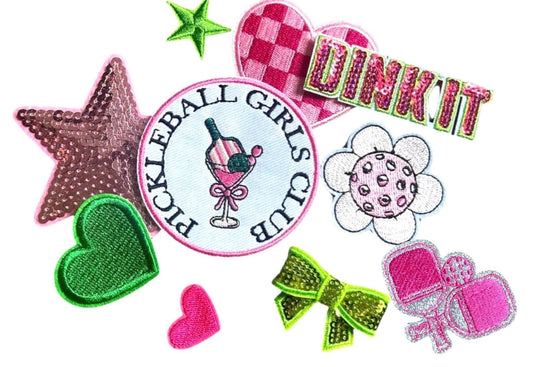 Pickleball Patches - Dink It Iron On Patches - Pickleball Paddle Patches- Pickleball Social Club Patch - Pickleball Iron On Patches
