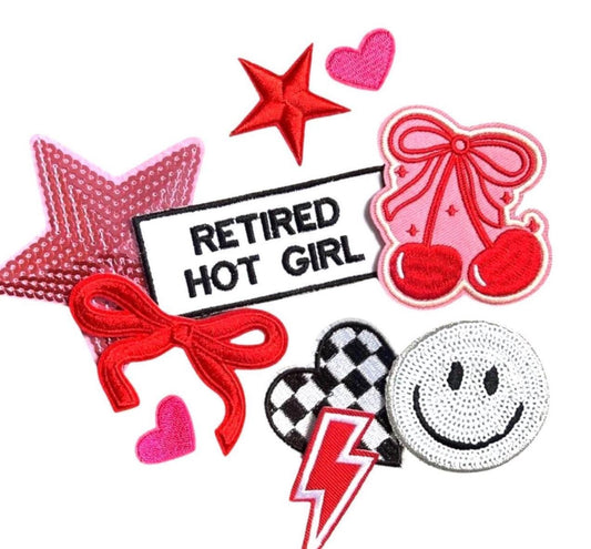 Funny Patches - Retired Hot Girl Patch -  Iron On Patches - Funny Sayings Patches - Adult Patches