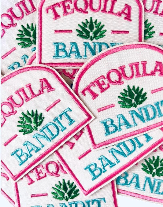 Tequila Bandit Iron On Patch: Adult Beverage DIY Hat Bar