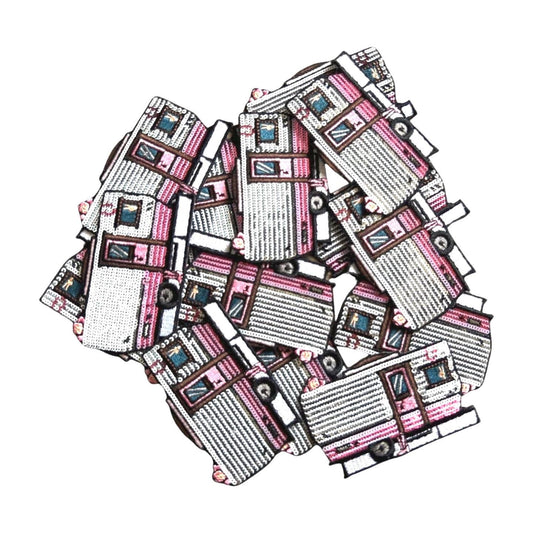 Retro Camper Iron On Patch: Glamping Camping Patches