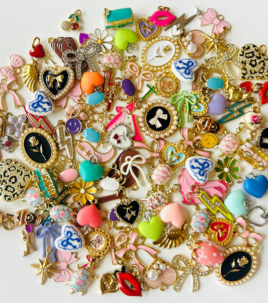 Assorted Charms Bulk Mix: Gold & Zinc Alloy DIY Jewelry