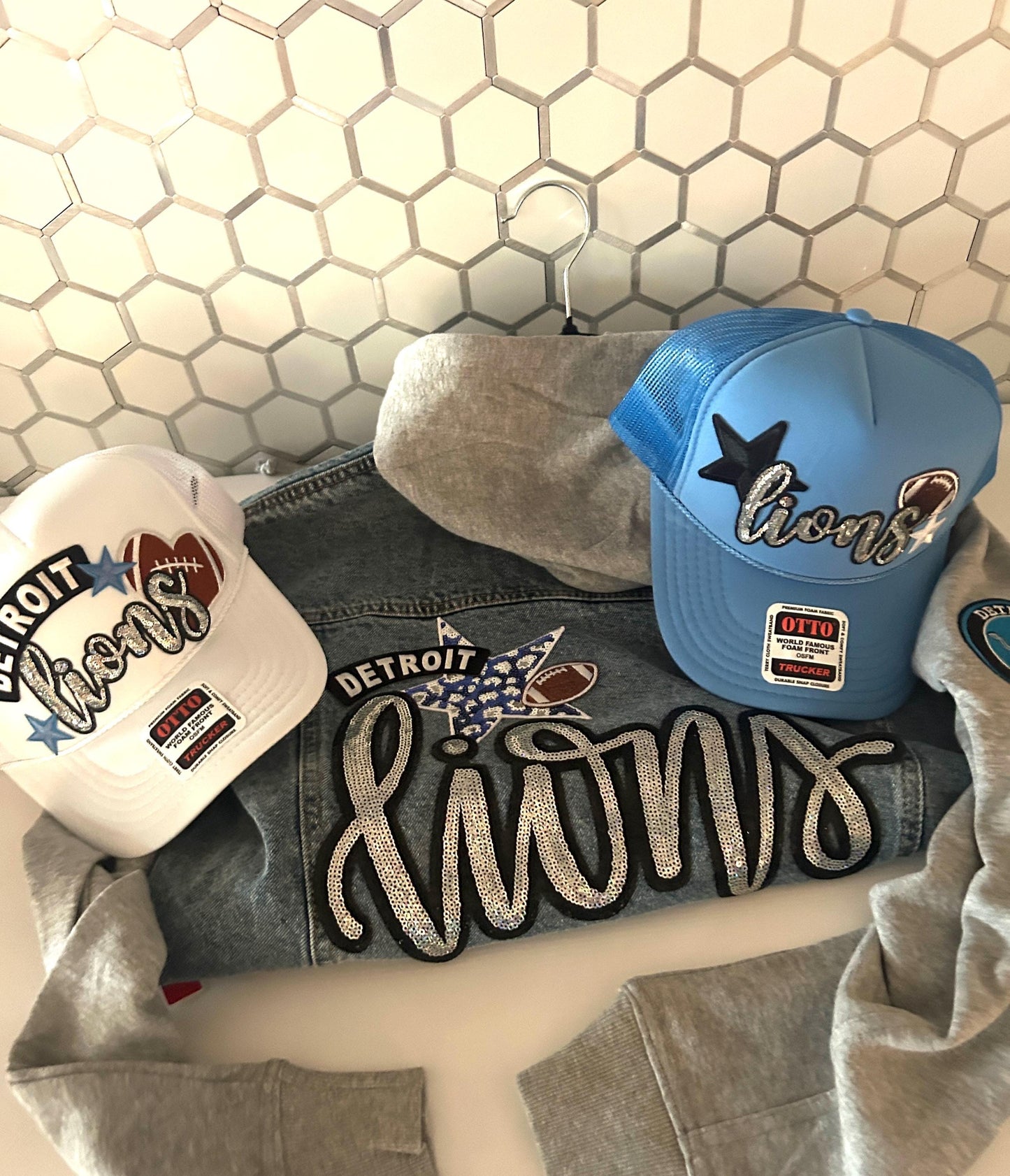 Custom Detroit Lions Denim Jacket: Women's Game Day Apparel
