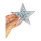 Lake Babe Iron-On Patch: Pink & Aqua Embroidered Applique