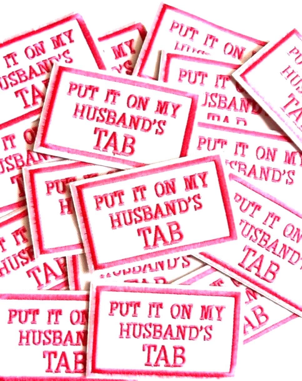 Funny Patches, Put It On My Husband's Tab Patch, Women's Patch Bundle, Funny Iron On Patches, Funny Sayings Patch