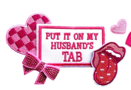 Funny Patches, Put It On My Husband's Tab Patch, Women's Patch Bundle, Funny Iron On Patches, Funny Sayings Patch