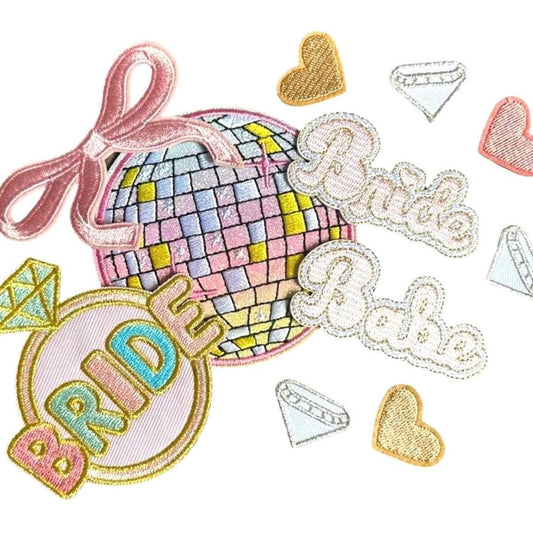 Bride Iron-On Patches: Diamond Ring, Bachelorette Party Patches