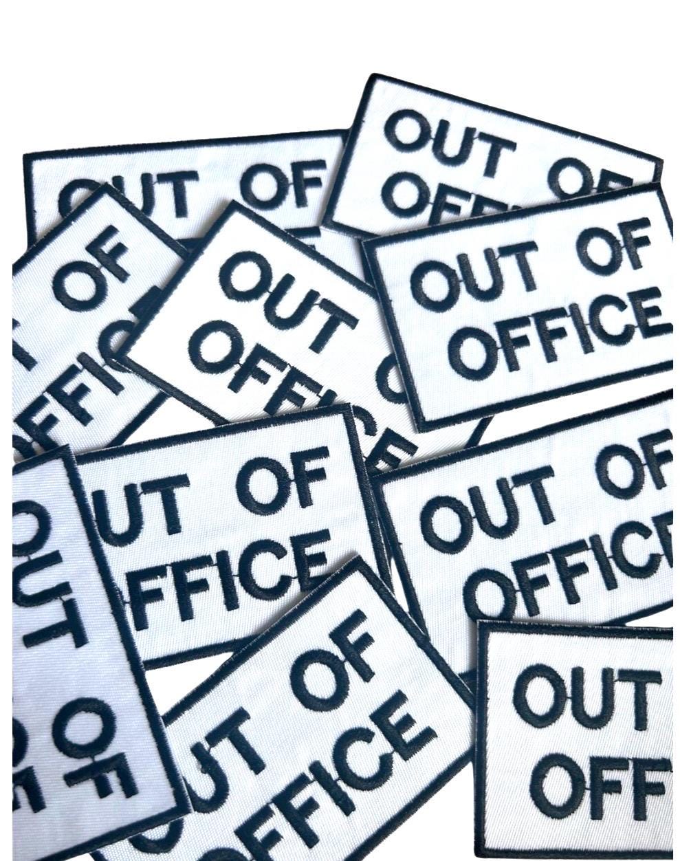 Out of Office Patch - Funny Patches -  Embroidered Patches - Iron On Patches for Jackets - Adult Patches - Patch Bundles - Vacation Patches