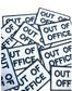 Out of Office Patch - Funny Patches -  Embroidered Patches - Iron On Patches for Jackets - Adult Patches - Patch Bundles - Vacation Patches