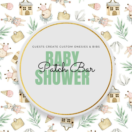 DIY Baby Shower Onesie & Bib Patch Bar Kit: Interactive Activity