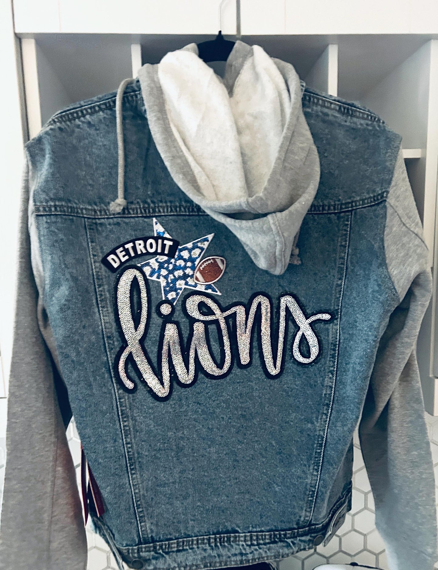 Custom Detroit Lions Denim Jacket: Women's Game Day Apparel