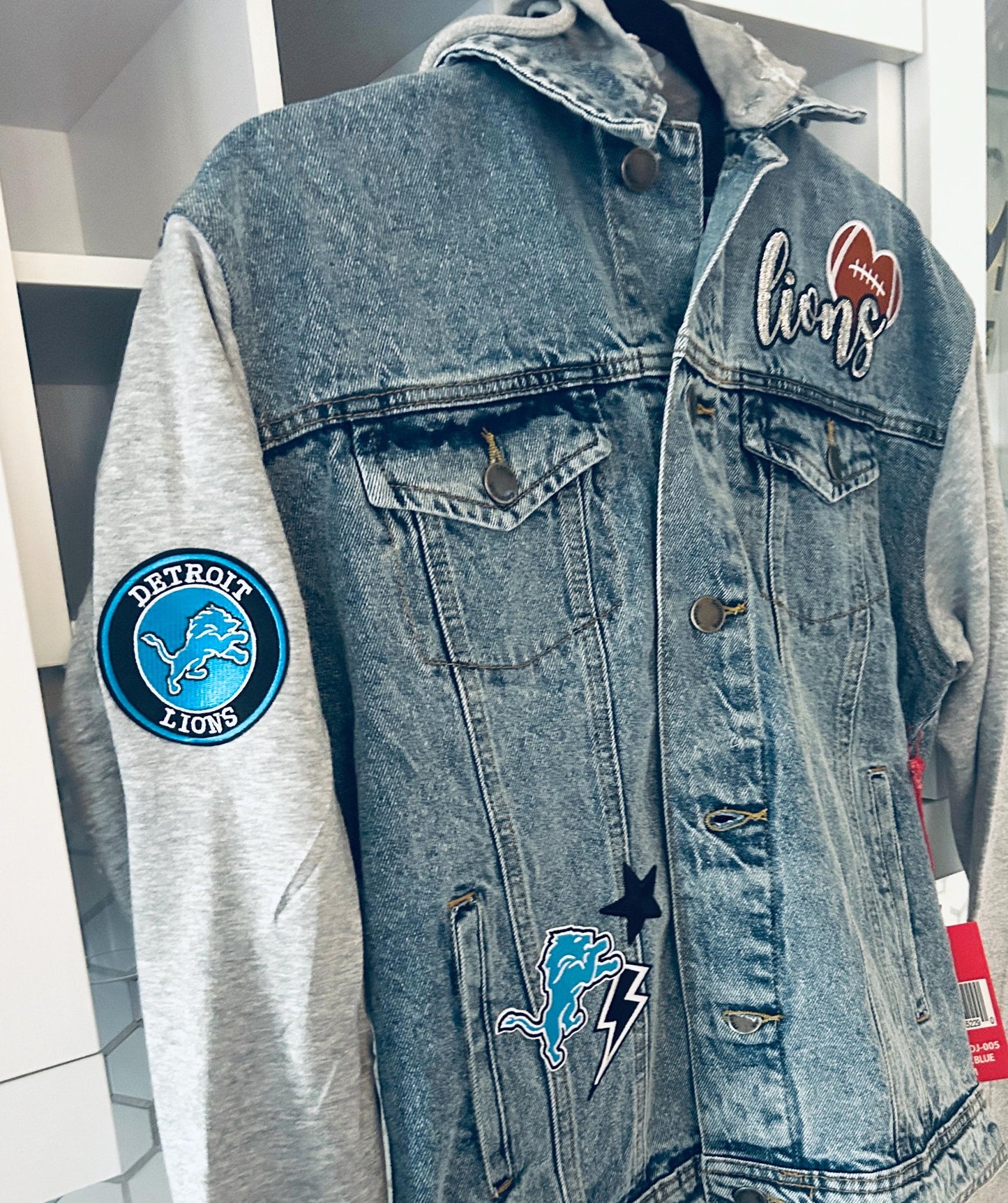 Custom Detroit Lions Denim Jacket: Women's Game Day Apparel