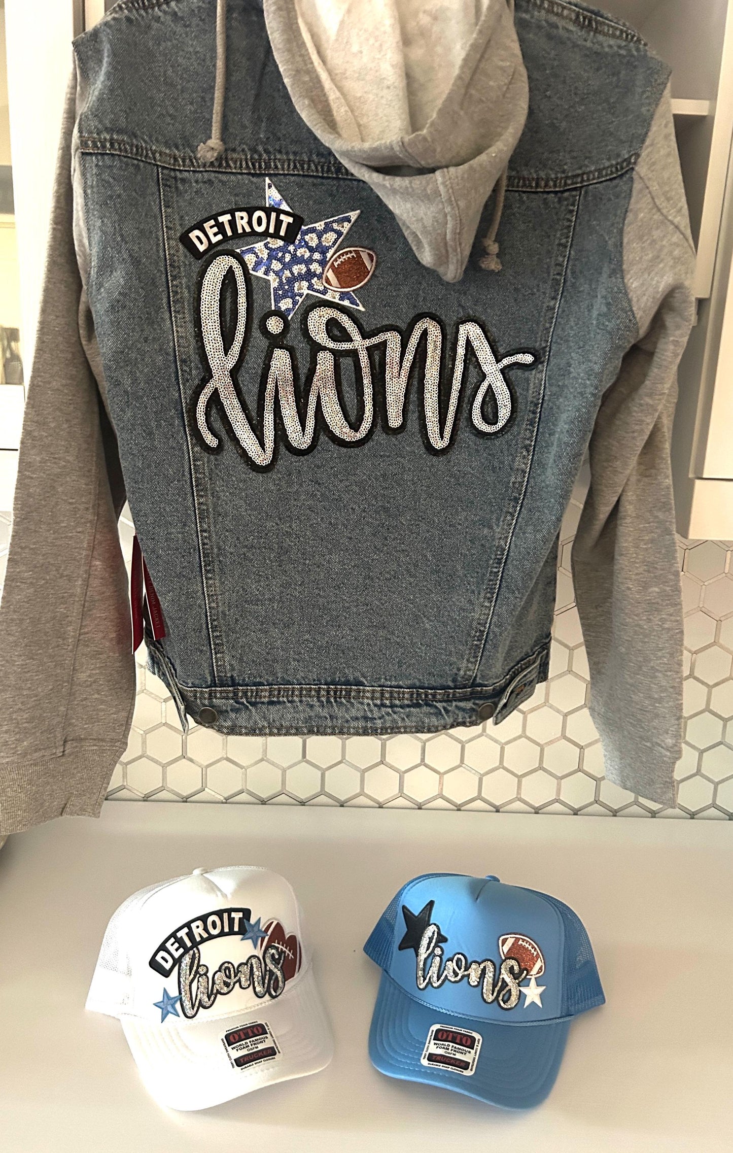 Custom Detroit Lions Denim Jacket: Women's Game Day Apparel