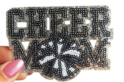 Cheer Mom Iron-On Patch: Embroidered Jacket & Hat Applique