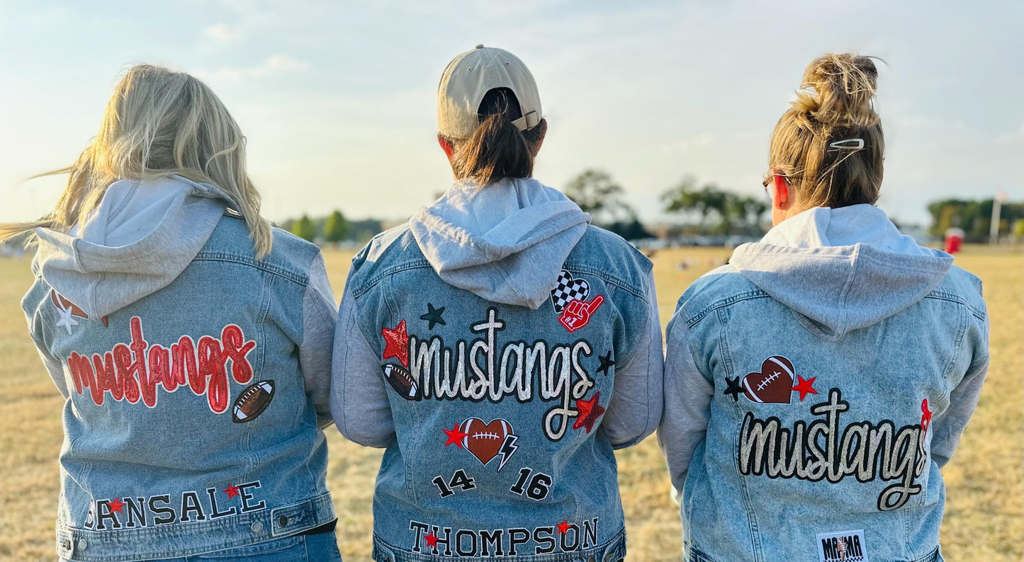 Cheer Mom Iron-On Patch: Embroidered Jacket & Hat Applique