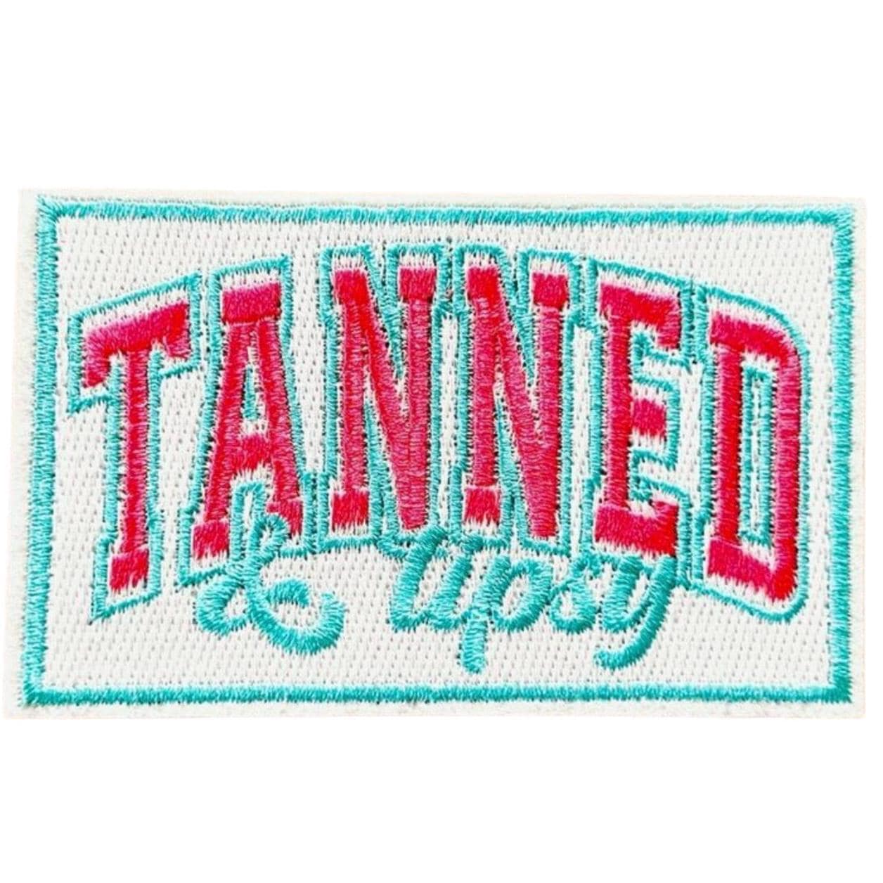 Tanned and Tipsy Embroidered Patch: Summer Beach Cocktail Iron-On