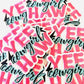 Yee Haw Cowgirl Patch, Turquoise and Pink, Western Iron On