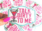 Talk Dirty To Me Martini Patch: Iron On Applique