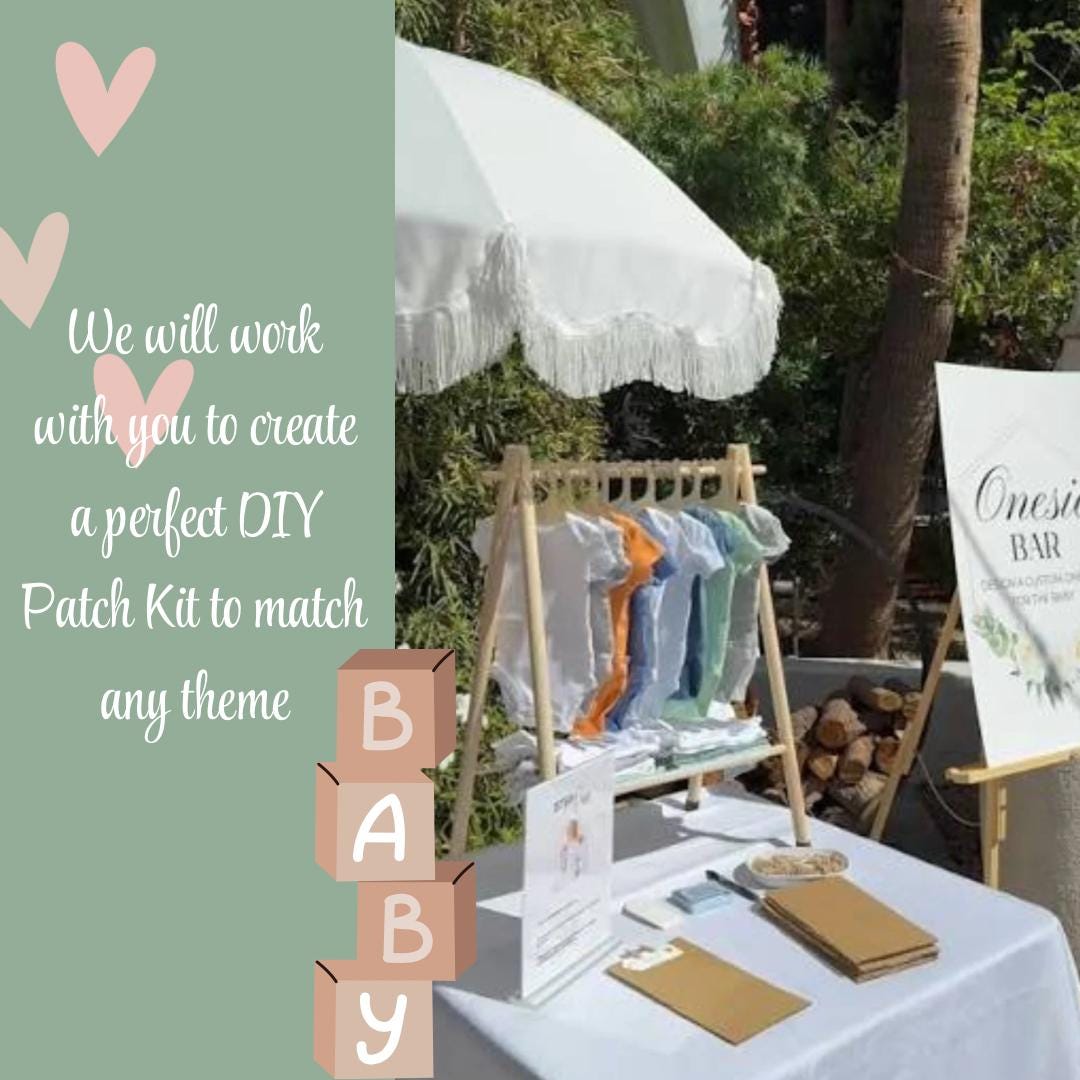 DIY Baby Shower Onesie & Bib Patch Bar Kit: Interactive Activity