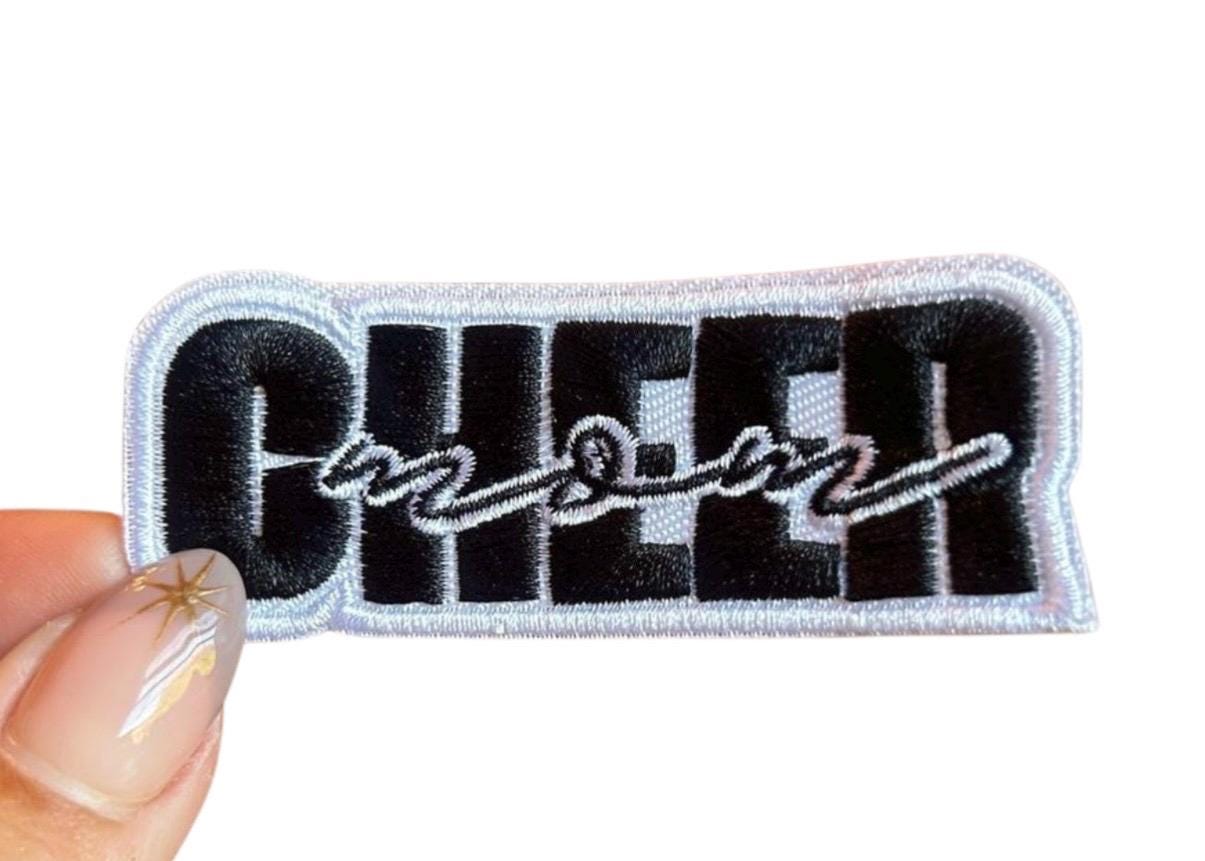 Cheer Mom Embroidered Iron-On Patch: Jacket & Hat Accessory