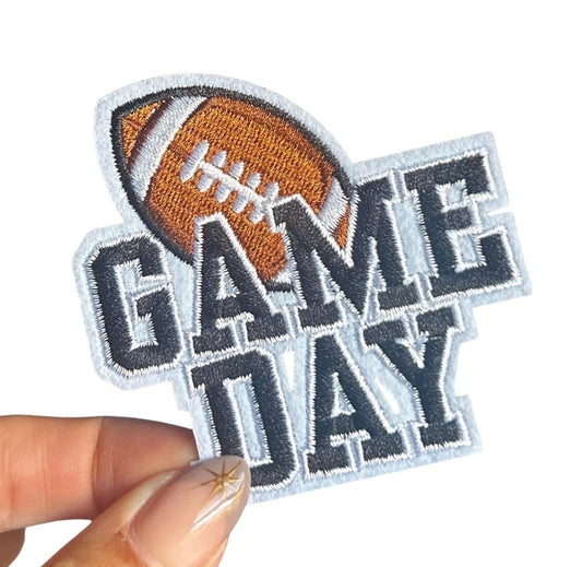 Game Day Iron On Embroidered Patch: Sports Fan Apparel