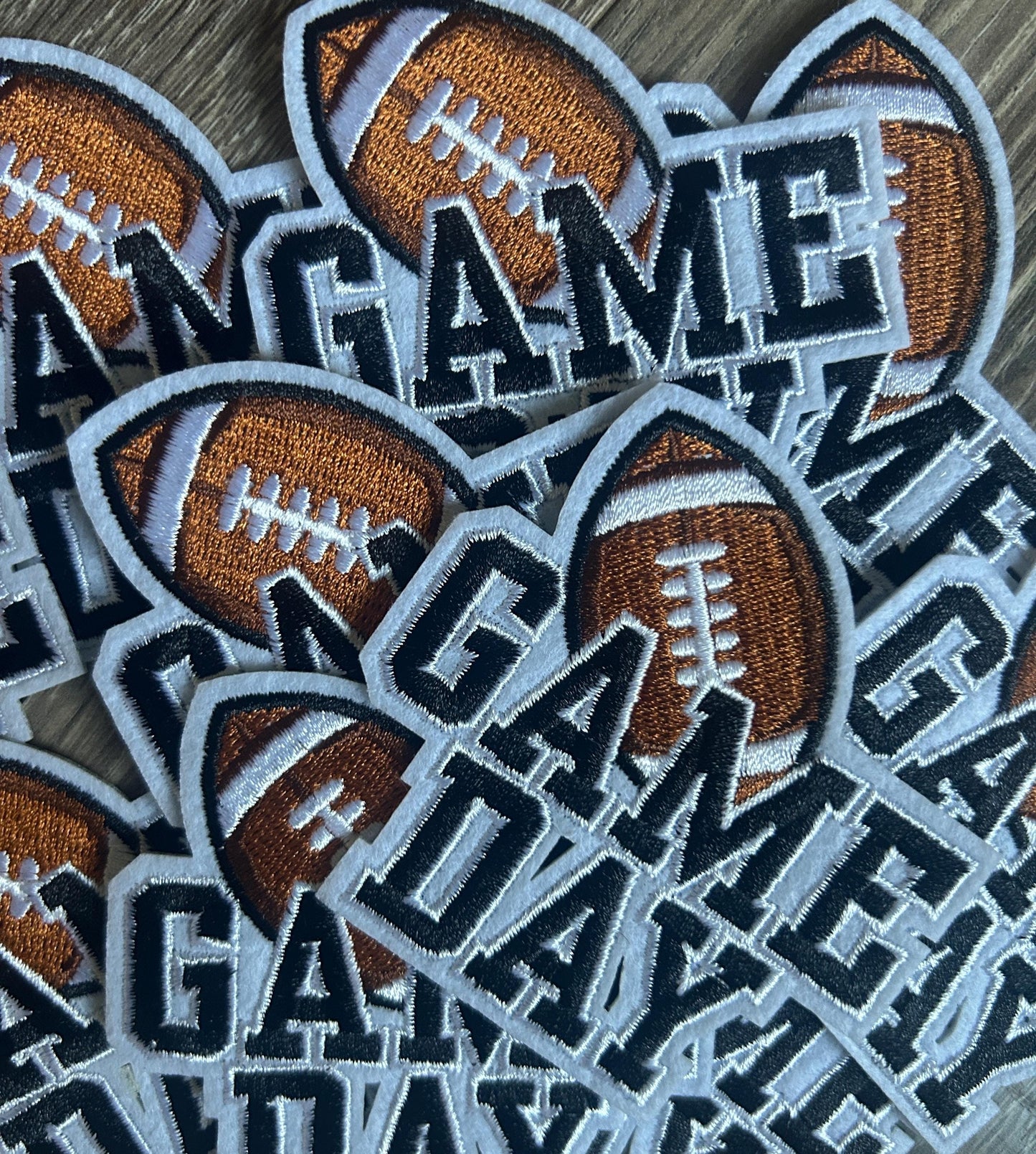 Game Day Iron On Embroidered Patch: Sports Fan Apparel