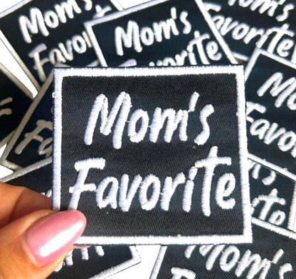 Funny Mom's Favorite Iron On Patch: DIY Hat & Clothing