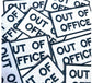 Out of Office Embroidered Patch - Funny Iron On Vacation Patches