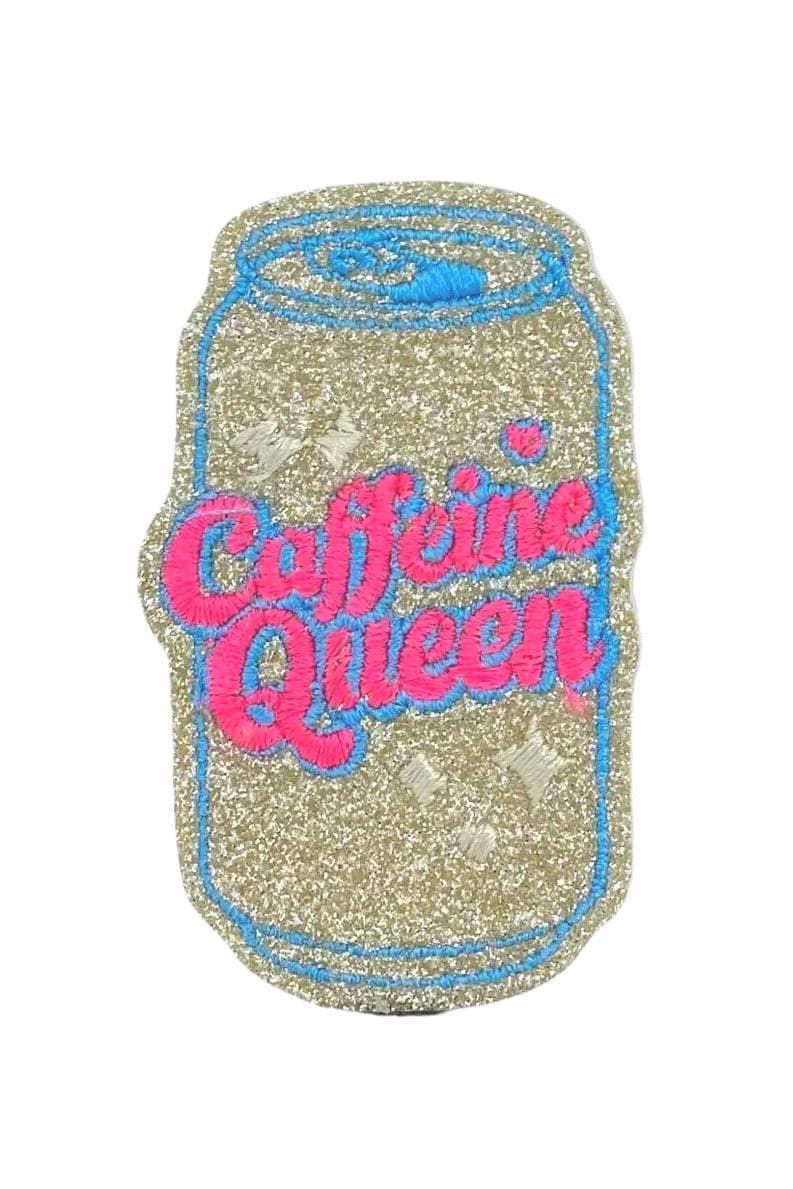 Caffeine Queen Iron On Patch: Energy Drink Lover Gift