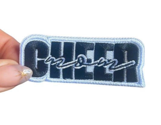 Cheer Mom Embroidered Iron-On Patch: Jacket & Hat Accessory