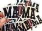Football Mama Iron On Patch: Embroidered Lightning Bolt Design
