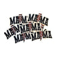 Football Mama Iron On Patch: Embroidered Lightning Bolt Design
